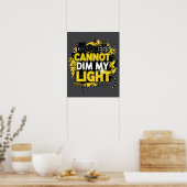 Duisternis kan mijn licht niet doven poster (Keuken)
