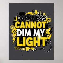 Duisternis kan mijn licht niet doven poster
