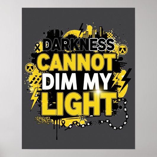 Duisternis kan mijn licht niet doven poster (Voorkant)