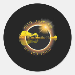 Duisternis Mijn oude vriend Eclipse Ronde Sticker