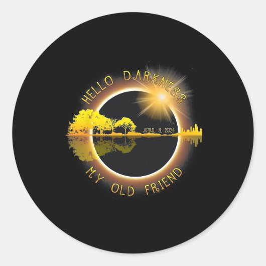 Duisternis Mijn oude vriend Eclipse Ronde Sticker (Voorkant)