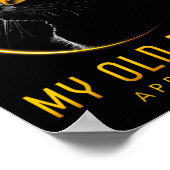 Duisternis Mijn oude vriend Solar Eclipse 2024 Cat Poster (Hoek)