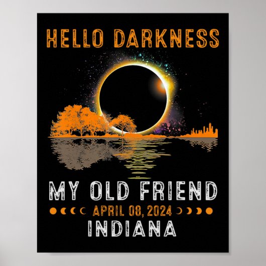 Duisternis Mijn oude vriend Total Eclipse 2024 Ind Poster (Voorkant)