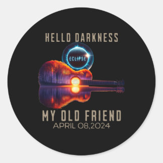 Duisternis Mijn oude vriend Zonsverduistering Apri Ronde Sticker