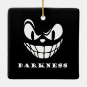 Duisternis monster gezicht keramisch ornament (Achterkant)