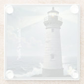 "Duisternis naar licht" Glazen Onderzetter (Achterkant)