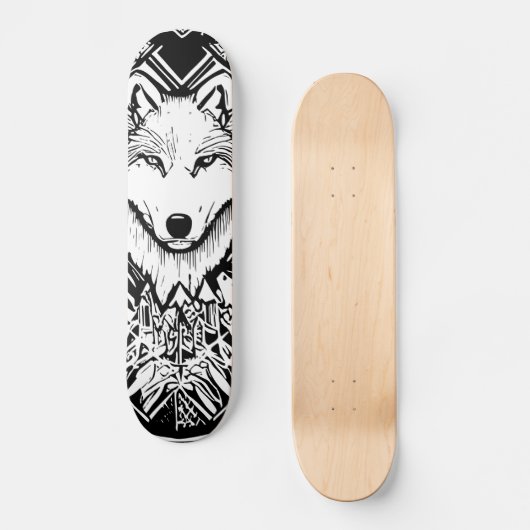 Duisternis Pierce Wolf Zwart Kleur Persoonlijk Skateboard (Voorkant)