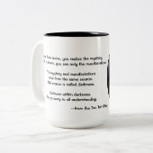 Duisternis uit de Tao The Ching Tweekleurige Koffiemok (Voorkant links)