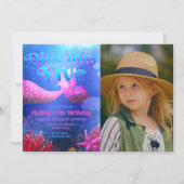 Duit in Vijf - Zeemeermin met foto Landschap Kaart (Voorkant)