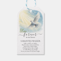 Duit in Zonlicht Herdenkings Funeral Geschenklabel