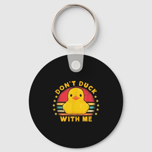 Duit met me - Cute Rubber Eend Grappige Eend Sleutelhanger (Voorkant)