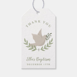 Duit met tak Unisex Doop Bedankt Cadeaulabel