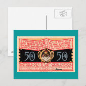Duits 1921 "Zeulenroda" 50 Pfennig Briefkaart (Voorkant / Achterkant)
