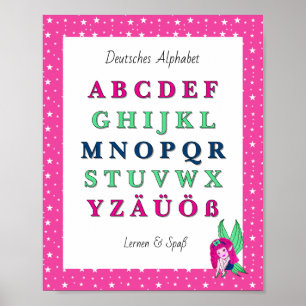 Duits Alfabet – Schattig Fee Poster