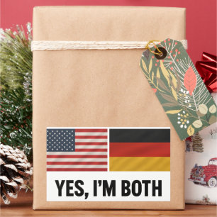 Duits-Amerikaans Ja Ik Ben Beide - Duitsland VS Bu Rechthoekige Sticker