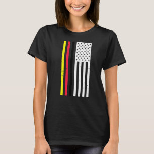 Duits - amerikaans T-shirt met de vlag