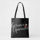 Duits-Amerikaanse getwind harten grocery Bag Tote Bag (Voorkant)