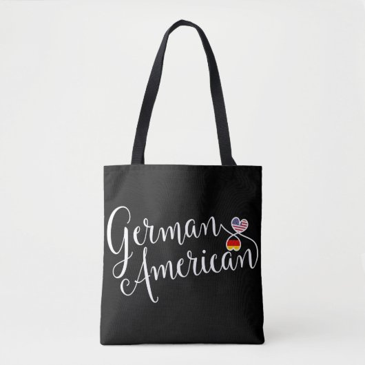 Duits-Amerikaanse getwind harten grocery Bag Tote Bag (Voorkant)