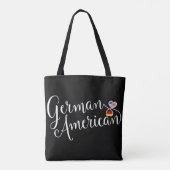 Duits-Amerikaanse getwind harten grocery Bag Tote Bag (Achterkant)
