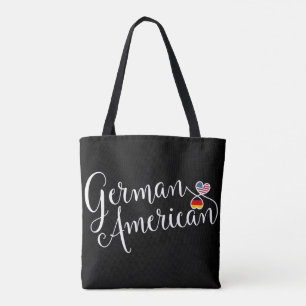 Duits-Amerikaanse getwind harten grocery Bag Tote Bag