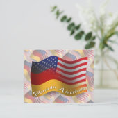 Duits-Amerikaanse golfvlag Briefkaart (Staand voorkant)