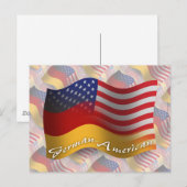 Duits-Amerikaanse golfvlag Briefkaart (Voorkant / Achterkant)