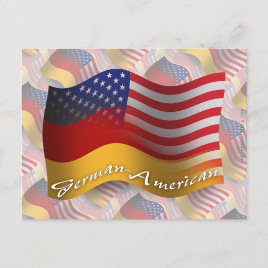 Duits-Amerikaanse golfvlag Briefkaart (Voorkant)