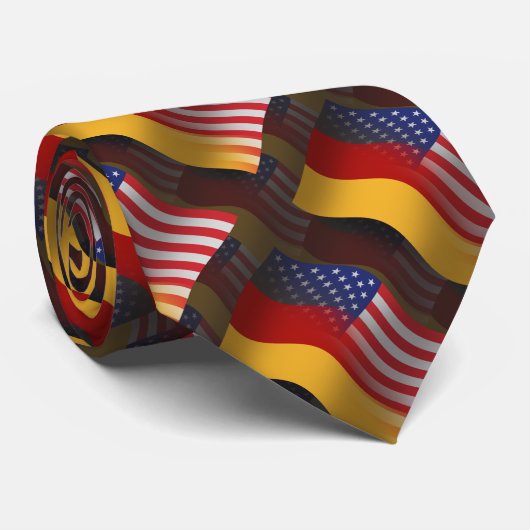 Duits-Amerikaanse golfvlag Stropdas (Opgerold)