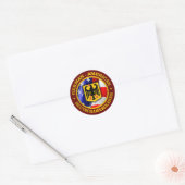 Duits-Amerikaanse Pride Ronde Sticker (Envelop)