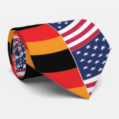 Duits- Amerikaanse Spinning Circle Design Stropdas (Opgerold)