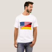 Duits-Amerikaanse Vlag Heren T-Shirt (Voorkant volledig)