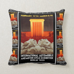 Duits Art Deco Auto Show Kussen
