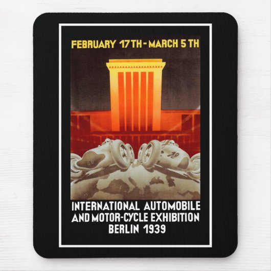 Duits Art Deco Auto Show Muismat (Voorkant)