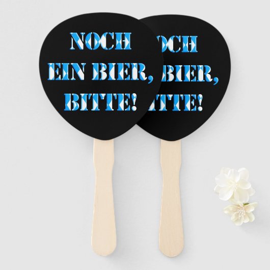 Duits Beer Festival Funny Quote Oktoberfest Hand Handwaaier (Voorkant en achterkant)