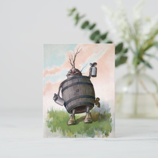 Duits Beer Keg Briefkaart (Staand voorkant)