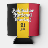 Duits Belgischer Nationalfeiertag Belgische vlag Blikjeskoeler (Voorkant)