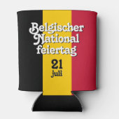 Duits Belgischer Nationalfeiertag Belgische vlag Blikjeskoeler (Achterkant)