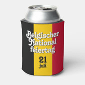 Duits Belgischer Nationalfeiertag Belgische vlag Blikjeskoeler (Blikje Achterkant)