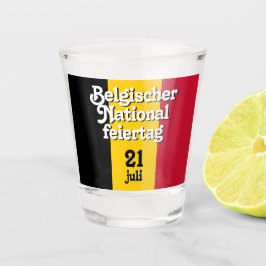 Duits Belgischer Nationalfeiertag Belgische vlag Shot Glas