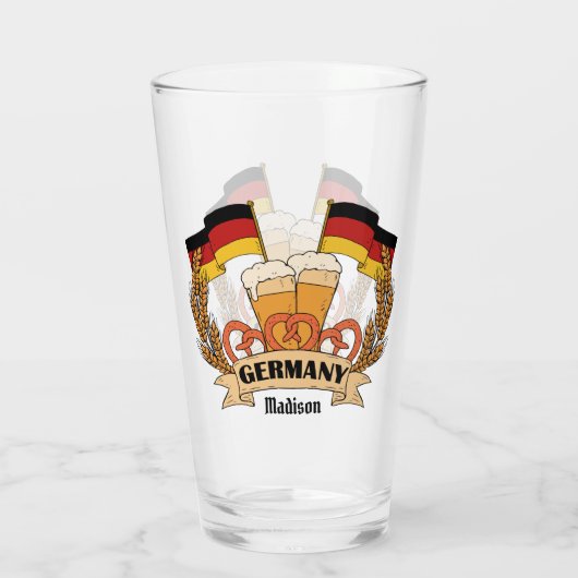 Duits Bier aangepaste naam pint glas (Achterkant)