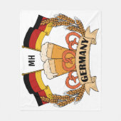 Duits Bier custom monogram fleece dekens (Voorkant)