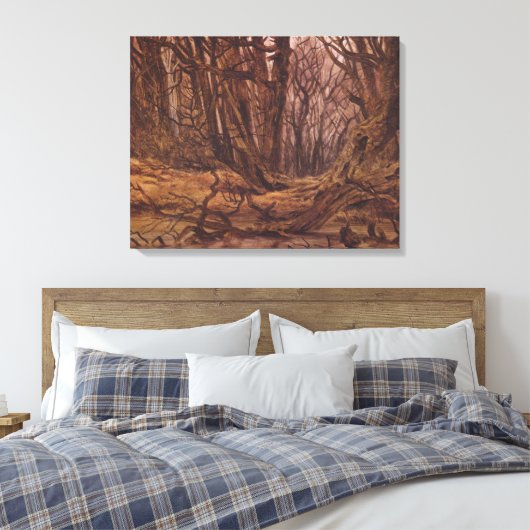 Duits bos in de Herfst (David Caspar Friedrich) Canvas Afdruk (Insitu (Slaapkamer))