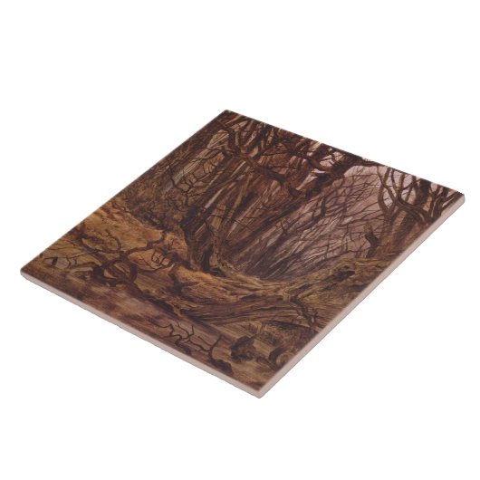 Duits bos in de Herfst Seizoen Tegeltje (Zijkant)