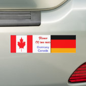 Duits-canadese bumpersticker (Op auto)