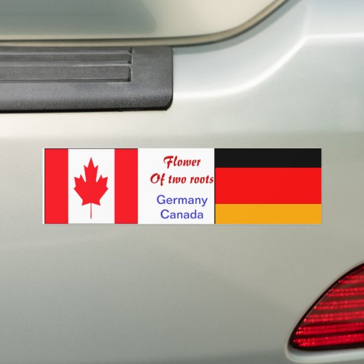 Duits-canadese bumpersticker (Op auto)