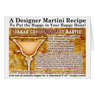 Duits Chocolate Cake Martini Recipe Wenskaart
