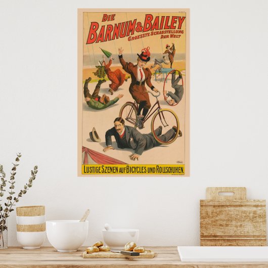  Duits circus Poster van artiesten, 1900. (Keuken)