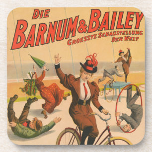 Duits circus Poster van artiesten, 1900. Bier Onderzetter