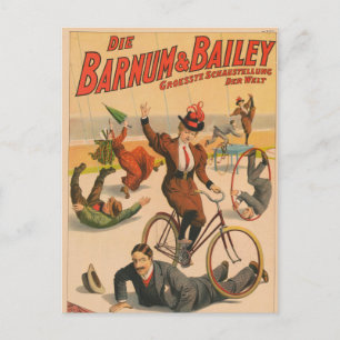  Duits circus Poster van artiesten, 1900. Briefkaart
