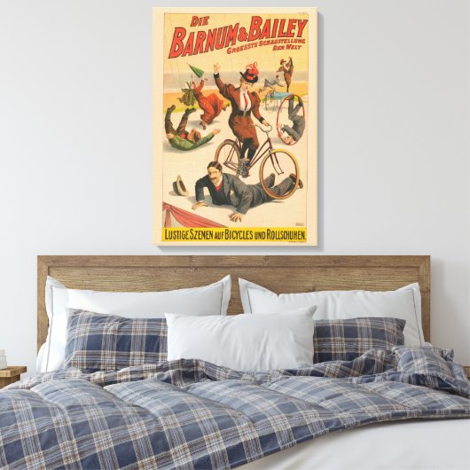  Duits circus Poster van artiesten, 1900. Canvas Afdruk (Insitu (Slaapkamer))